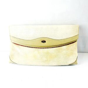 Gucci Canvas Leather Clutch Bag